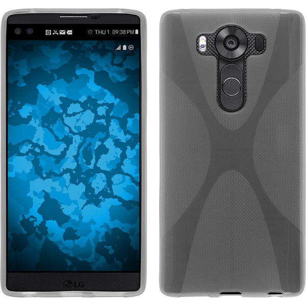 PhoneNatic Case kompatibel mit LG V10 - clear Silikon Hülle X-Style Cover