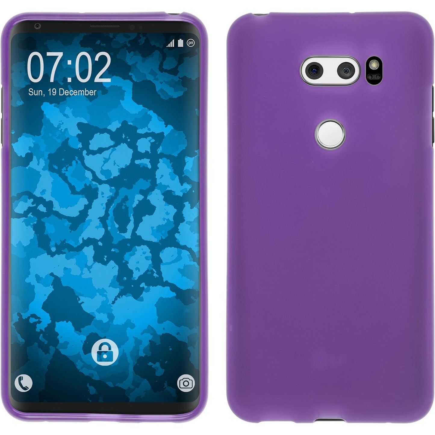 PhoneNatic Case kompatibel mit LG V30 / V30S ThinQ - lila Silikon Hülle matt Cover