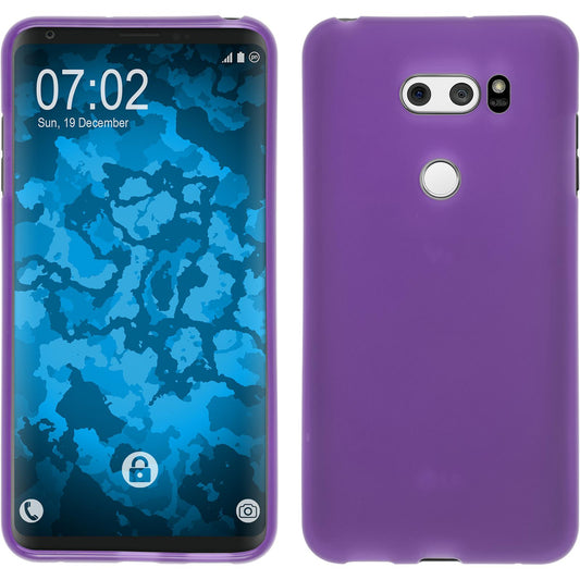 PhoneNatic Case kompatibel mit LG V30 / V30S ThinQ - lila Silikon Hülle matt Cover