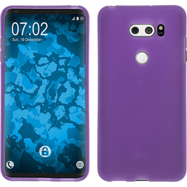 PhoneNatic Case kompatibel mit LG V30 / V30S ThinQ - lila Silikon Hülle matt Cover