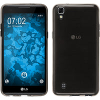 PhoneNatic Case kompatibel mit LG X Power - grau Silikon Hülle transparent Cover