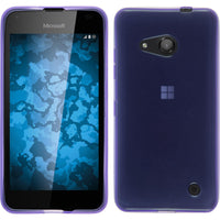 PhoneNatic Case kompatibel mit Microsoft Lumia 550 - lila Silikon Hülle transparent + 2 Schutzfolien