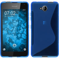 PhoneNatic Case kompatibel mit Microsoft Lumia 650 - blau Silikon Hülle S-Style Cover