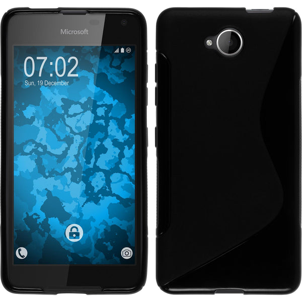 PhoneNatic Case kompatibel mit Microsoft Lumia 650 - schwarz Silikon Hülle S-Style Cover