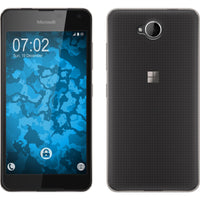 PhoneNatic Case kompatibel mit Microsoft Lumia 650 - grau Silikon Hülle Slimcase Cover