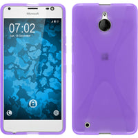 PhoneNatic Case kompatibel mit Microsoft Lumia 850 - lila Silikon Hülle X-Style Cover