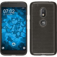 PhoneNatic Case kompatibel mit Motorola Moto G4 Play - grau Silikon Hülle Iced + 2 Schutzfolien