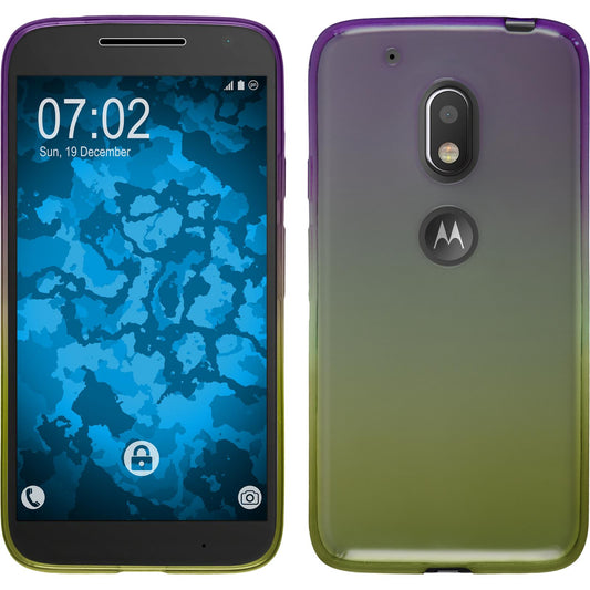 PhoneNatic Case kompatibel mit Motorola Moto G4 Play - Design:05 Silikon Hülle OmbrË + 2 Schutzfolien