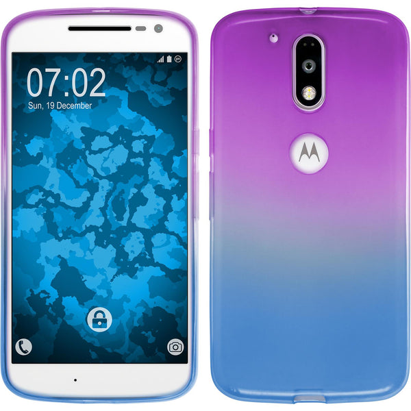 PhoneNatic Case kompatibel mit Motorola Moto G4 Plus - Design:04 Silikon Hülle OmbrË + 2 Schutzfolien