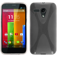 PhoneNatic Case kompatibel mit Motorola Moto G - clear Silikon Hülle X-Style + 2 Schutzfolien