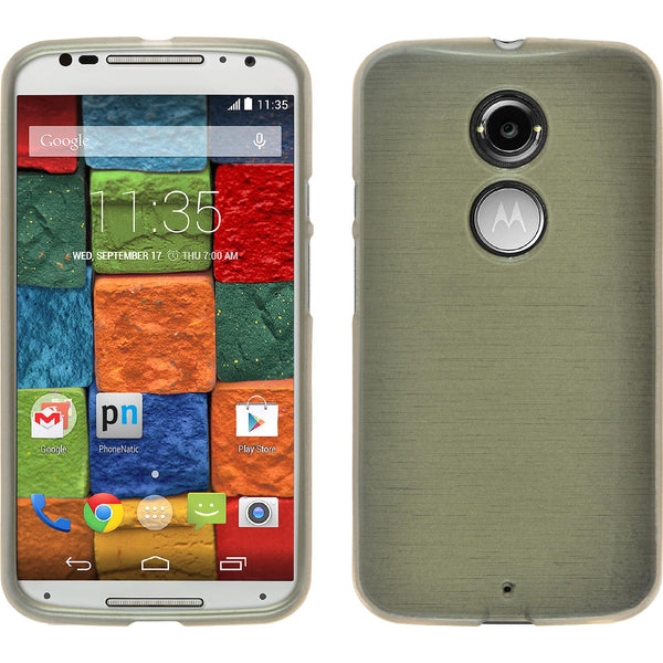 PhoneNatic Case kompatibel mit Motorola Moto X 2014 2. Gen. - gold Silikon Hülle brushed + 2 Schutzfolien