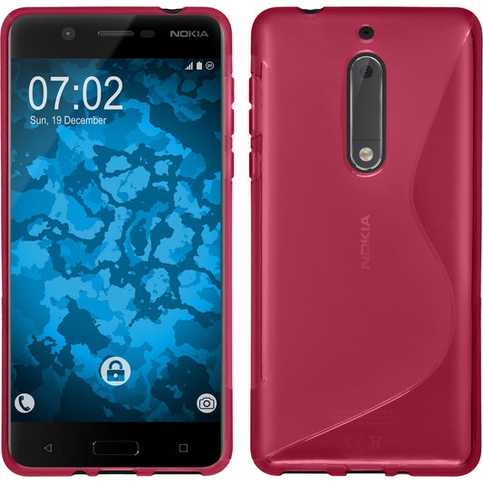 Silikonhülle für Nokia 5 S-Style pink