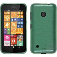 PhoneNatic Case kompatibel mit  Nokia Lumia 530 - grün Silikon Hülle brushed Cover