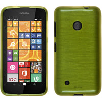 PhoneNatic Case kompatibel mit  Nokia Lumia 530 - pastellgrün Silikon Hülle brushed Cover
