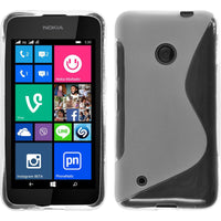 PhoneNatic Case kompatibel mit  Nokia Lumia 530 - clear Silikon Hülle S-Style Cover