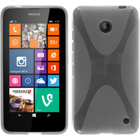 PhoneNatic Case kompatibel mit  Nokia Lumia 630 - clear Silikon Hülle X-Style + 2 Schutzfolien