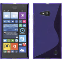 PhoneNatic Case kompatibel mit  Nokia Lumia 730 - lila Silikon Hülle S-Style + 2 Schutzfolien