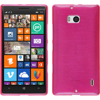 PhoneNatic Case kompatibel mit  Nokia Lumia 930 - pink Silikon Hülle brushed + 2 Schutzfolien