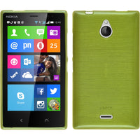 PhoneNatic Case kompatibel mit  Nokia X2 - pastellgrün Silikon Hülle brushed + 2 Schutzfolien