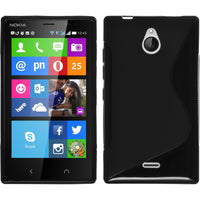 PhoneNatic Case kompatibel mit  Nokia X2 - schwarz Silikon Hülle S-Style + 2 Schutzfolien