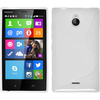 PhoneNatic Case kompatibel mit  Nokia X2 - weiß Silikon Hülle S-Style + 2 Schutzfolien