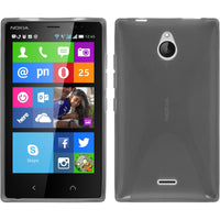 PhoneNatic Case kompatibel mit  Nokia X2 - grau Silikon Hülle X-Style + 2 Schutzfolien