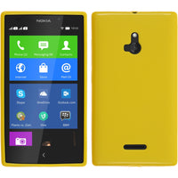 PhoneNatic Case kompatibel mit  Nokia XL - gelb Silikon Hülle matt + 2 Schutzfolien