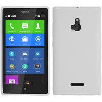 PhoneNatic Case kompatibel mit  Nokia XL - weiﬂ Silikon Hülle matt + 2 Schutzfolien