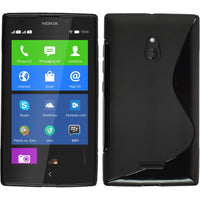 PhoneNatic Case kompatibel mit  Nokia XL - schwarz Silikon Hülle S-Style + 2 Schutzfolien