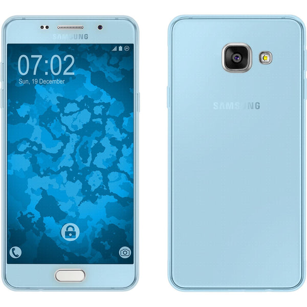 PhoneNatic Case kompatibel mit Samsung Galaxy A3 (2016) A310 - hellblau Silikon Hülle 360∞ Fullbody Cover