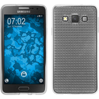 PhoneNatic Case kompatibel mit Samsung Galaxy A3 (A300) - clear Silikon Hülle Iced + 2 Schutzfolien