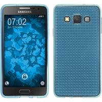 PhoneNatic Case kompatibel mit Samsung Galaxy A3 (A300) - hellblau Silikon Hülle Iced + 2 Schutzfolien