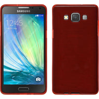 PhoneNatic Case kompatibel mit Samsung Galaxy A3 (A300) - rot Silikon Hülle brushed + 2 Schutzfolien