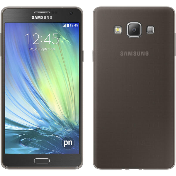 PhoneNatic Case kompatibel mit Samsung Galaxy A3 (A300) - grau Silikon Hülle Slimcase + 2 Schutzfolien