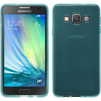 PhoneNatic Case kompatibel mit Samsung Galaxy A3 (A300) - türkis Silikon Hülle transparent + 2 Schutzfolien
