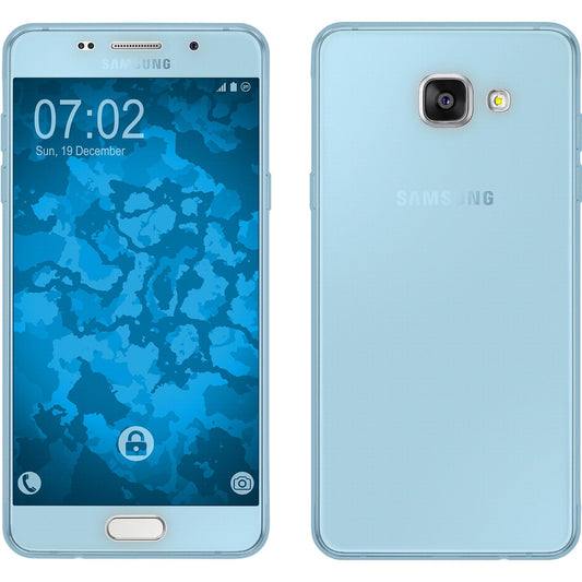 PhoneNatic Case kompatibel mit Samsung Galaxy A5 (2016) A510 - hellblau Silikon Hülle 360∞ Fullbody Cover