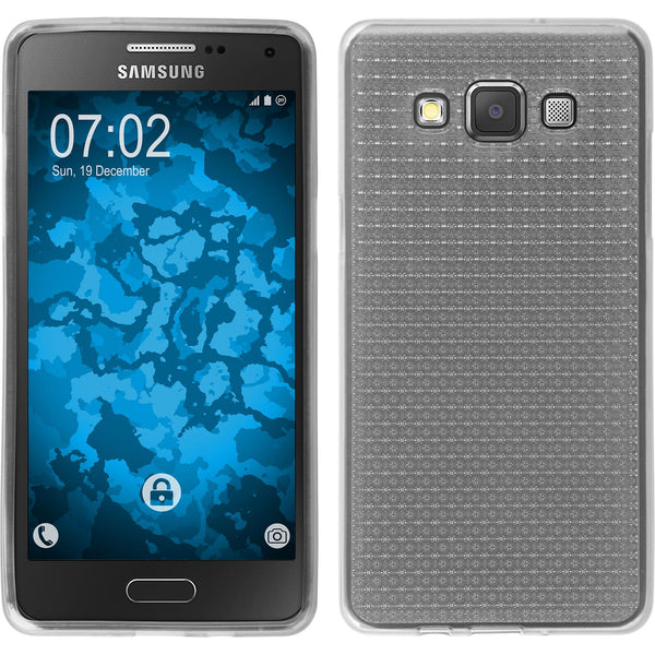 PhoneNatic Case kompatibel mit Samsung Galaxy A5 (A500) - clear Silikon Hülle Iced + 2 Schutzfolien