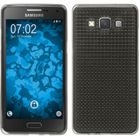PhoneNatic Case kompatibel mit Samsung Galaxy A5 (A500) - grau Silikon Hülle Iced + 2 Schutzfolien