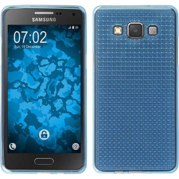 PhoneNatic Case kompatibel mit Samsung Galaxy A5 (A500) - hellblau Silikon Hülle Iced + 2 Schutzfolien