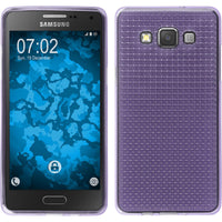 PhoneNatic Case kompatibel mit Samsung Galaxy A5 (A500) - lila Silikon Hülle Iced + 2 Schutzfolien