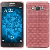 PhoneNatic Case kompatibel mit Samsung Galaxy A5 (A500) - rosa Silikon Hülle Iced + 2 Schutzfolien