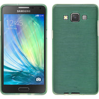 PhoneNatic Case kompatibel mit Samsung Galaxy A5 (A500) - grün Silikon Hülle brushed + 2 Schutzfolien