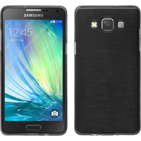 PhoneNatic Case kompatibel mit Samsung Galaxy A5 (A500) - silber Silikon Hülle brushed + 2 Schutzfolien