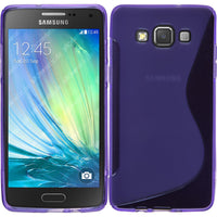 PhoneNatic Case kompatibel mit Samsung Galaxy A5 (A500) - lila Silikon Hülle S-Style + 2 Schutzfolien