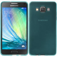 PhoneNatic Case kompatibel mit Samsung Galaxy A5 (A500) - türkis Silikon Hülle transparent + 2 Schutzfolien