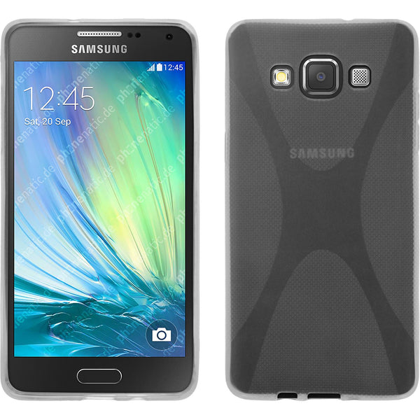 PhoneNatic Case kompatibel mit Samsung Galaxy A5 (A500) - clear Silikon Hülle X-Style + 2 Schutzfolien