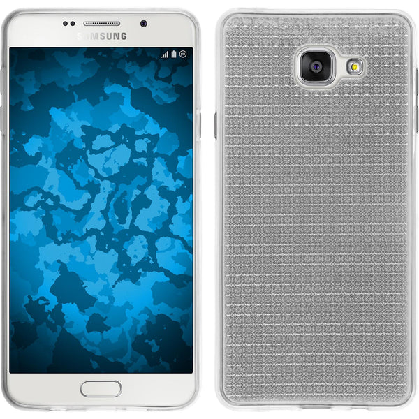 PhoneNatic Case kompatibel mit Samsung Galaxy A7 (2016) A710 - clear Silikon Hülle Iced + 2 Schutzfolien