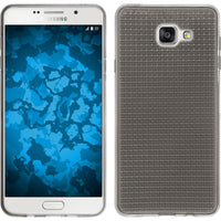 PhoneNatic Case kompatibel mit Samsung Galaxy A7 (2016) A710 - grau Silikon Hülle Iced + 2 Schutzfolien