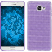PhoneNatic Case kompatibel mit Samsung Galaxy A7 (2016) A710 - lila Silikon Hülle Iced + 2 Schutzfolien
