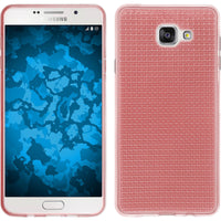 PhoneNatic Case kompatibel mit Samsung Galaxy A7 (2016) A710 - rosa Silikon Hülle Iced + 2 Schutzfolien